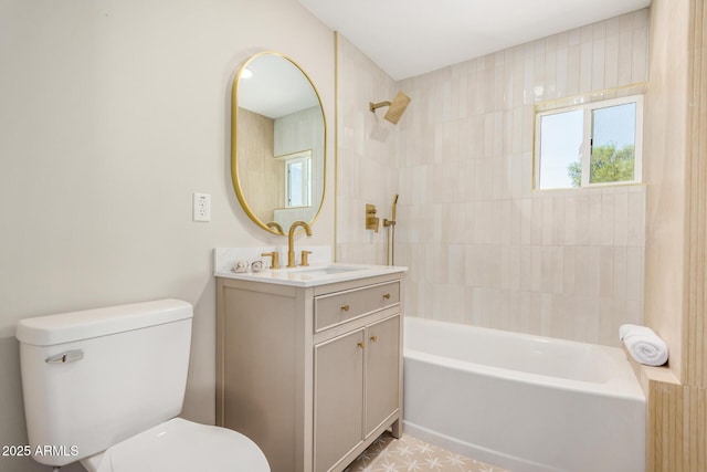 1501 E Sheridan St, Phoenix, AZ 85006 - full bathroom with toilet, vanity, and tub / shower combination