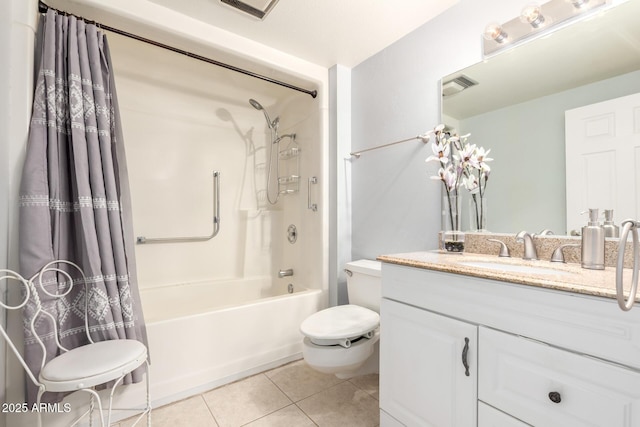 10126 W Sombrero Cir, Sun City, AZ 85373 - full bathroom with toilet, tile patterned floors, vanity, and shower / tub combo