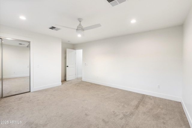 1801 E Berridge Ln, Phoenix, AZ 85016 - unfurnished bedroom with carpet, baseboards, a closet, and recessed lighting