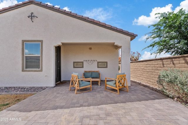 2204 E Kelly Dr, Gilbert, AZ 85298 - view of patio featuring fence and an outdoor living space