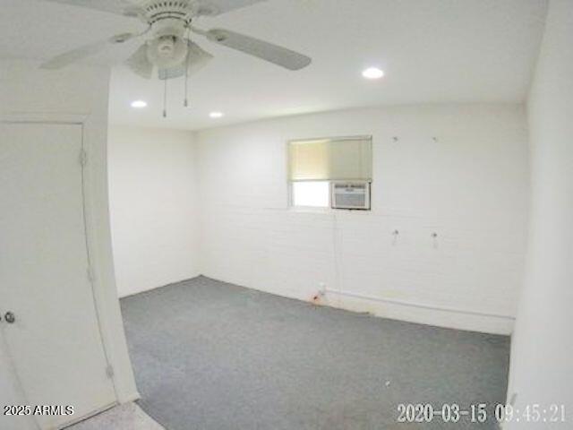 14409 N Mcphee Dr, Sun City, AZ 85351 - carpeted spare room featuring recessed lighting, a ceiling fan, and cooling unit