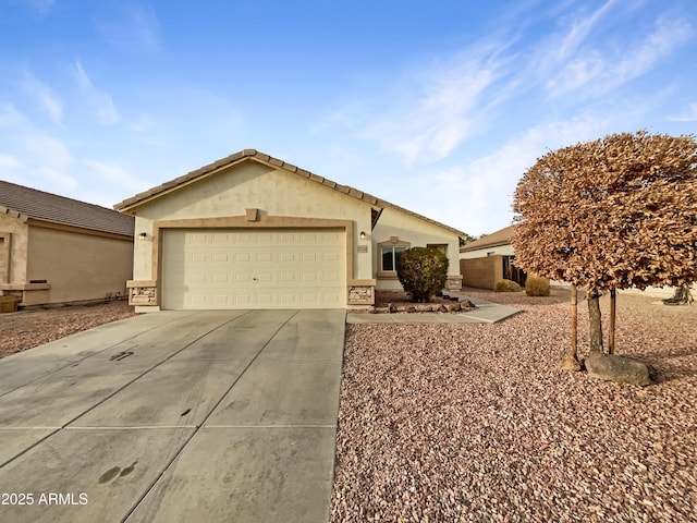 ranch-style home with a garage