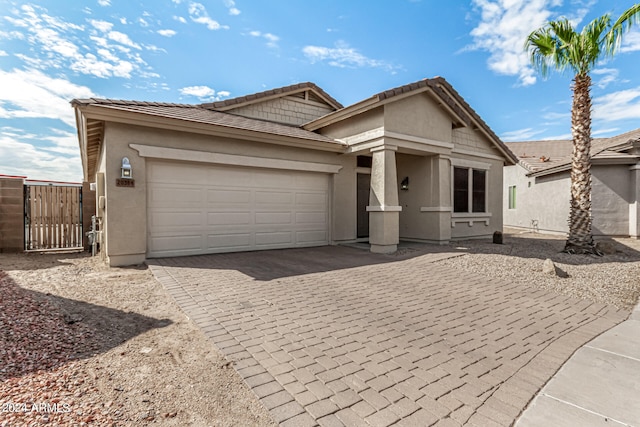 view of front of home featuring a garage