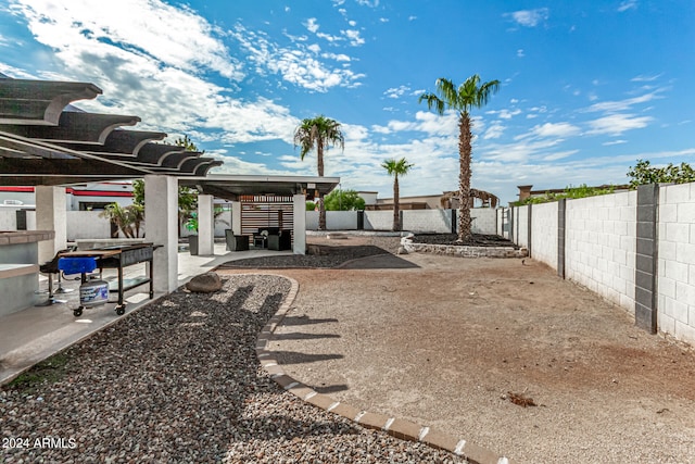 view of yard featuring a patio area