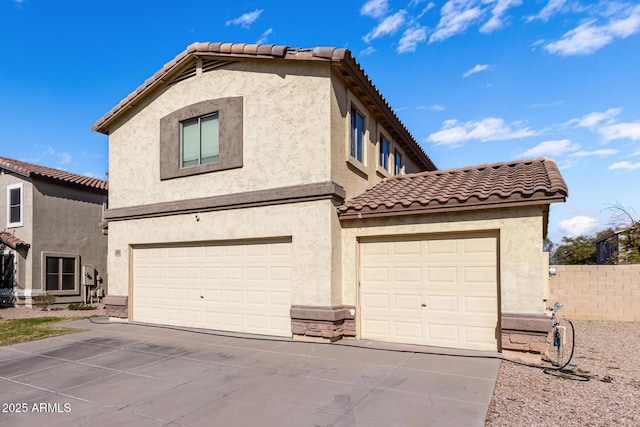 view of front of home featuring a garage