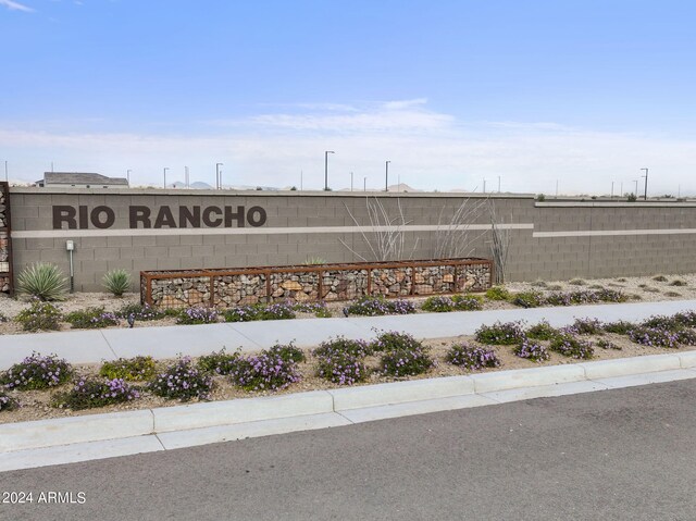 view of community sign