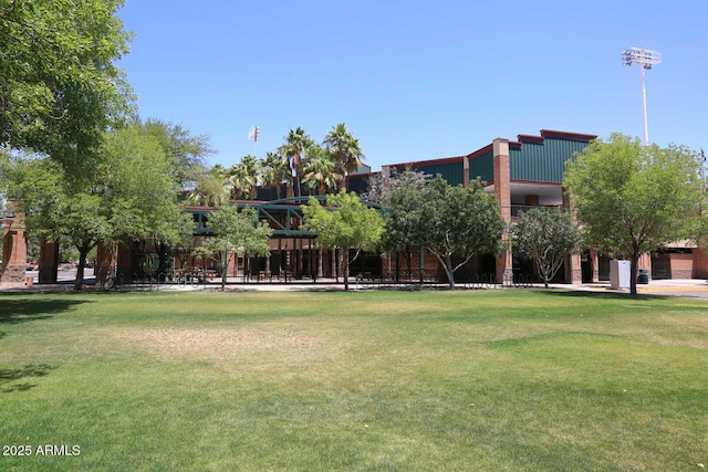 view of community with a lawn