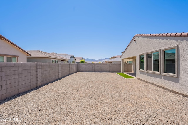 view of fenced backyard