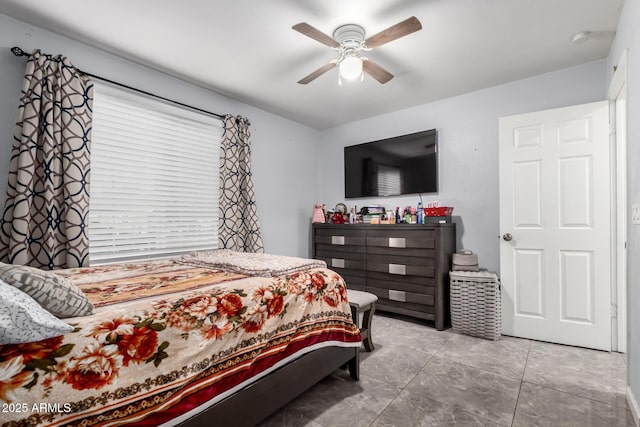 bedroom with ceiling fan