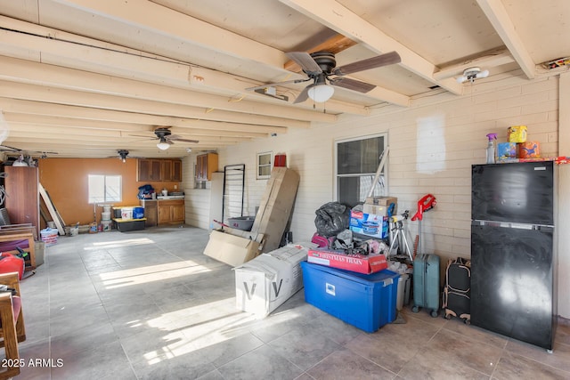 view of patio / terrace featuring ceiling fan