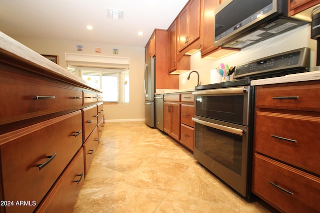 kitchen with stainless steel appliances