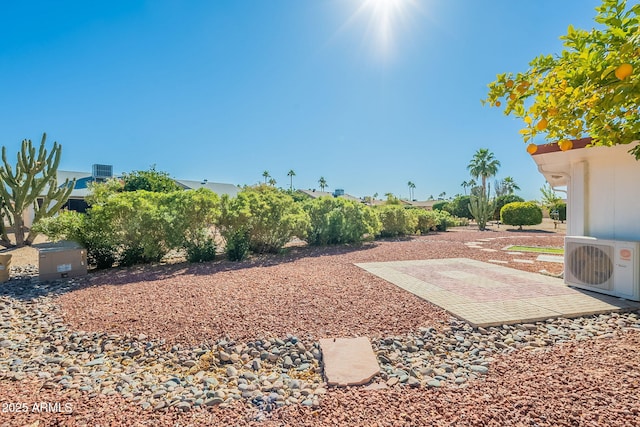 view of yard with a patio and ac unit