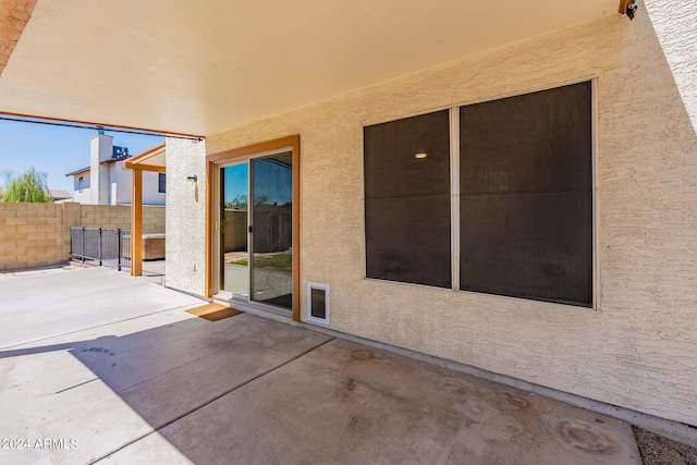 view of patio / terrace with fence