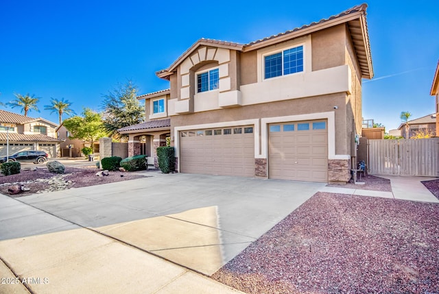 view of front of home featuring a garage