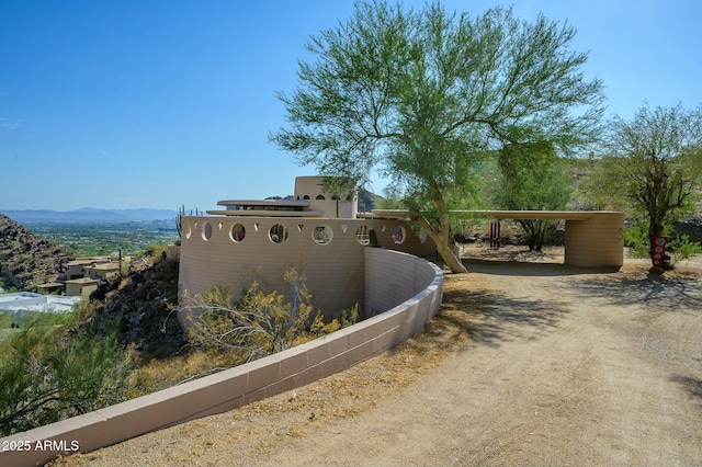 details featuring a mountain view