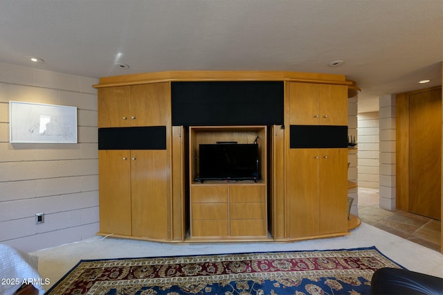 kitchen featuring a textured ceiling