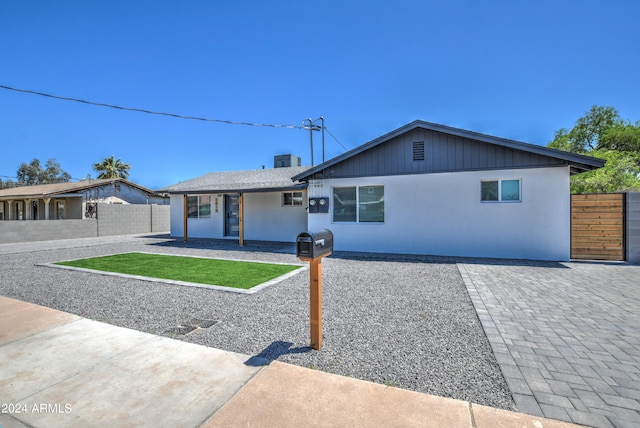 single story home with a patio area