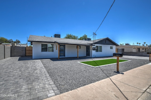 single story home with a patio area