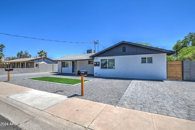 single story home with a patio