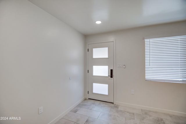 view of tiled foyer