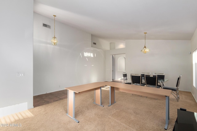 10735 W Bermuda Dr, Avondale, AZ 85392 - carpeted dining space with high vaulted ceiling