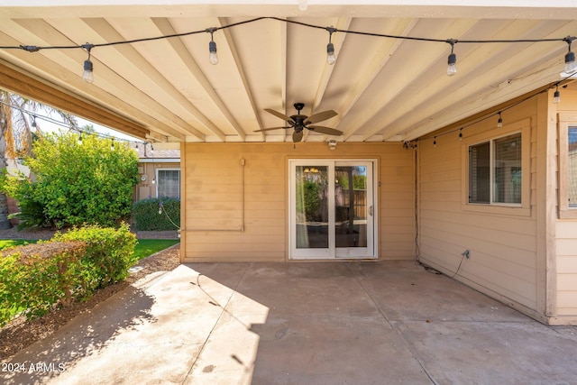 view of patio / terrace with ceiling fan