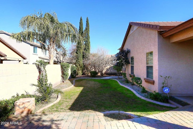 view of yard with a patio