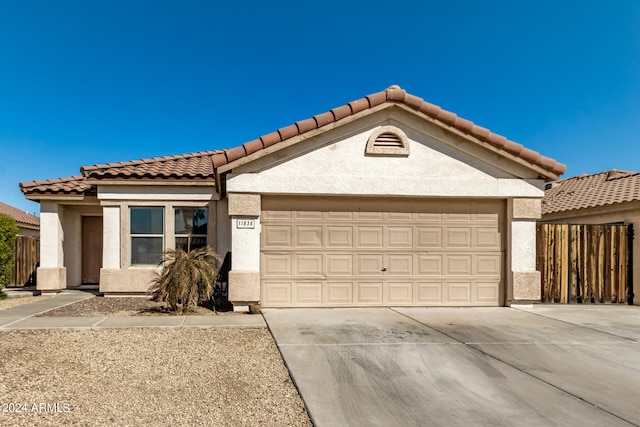 view of front facade with a garage