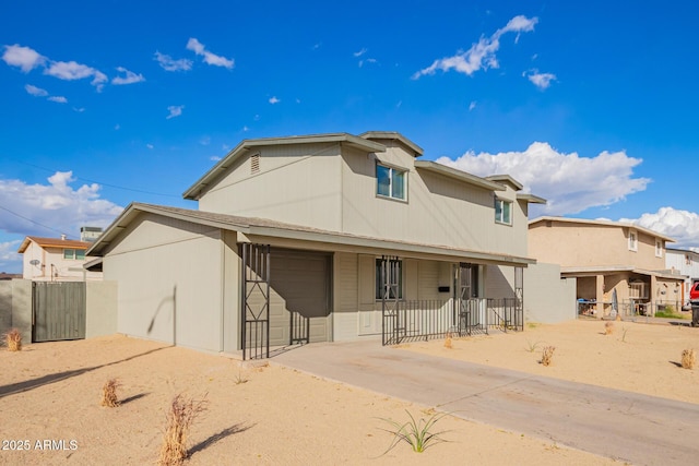 view of front of home featuring a garage