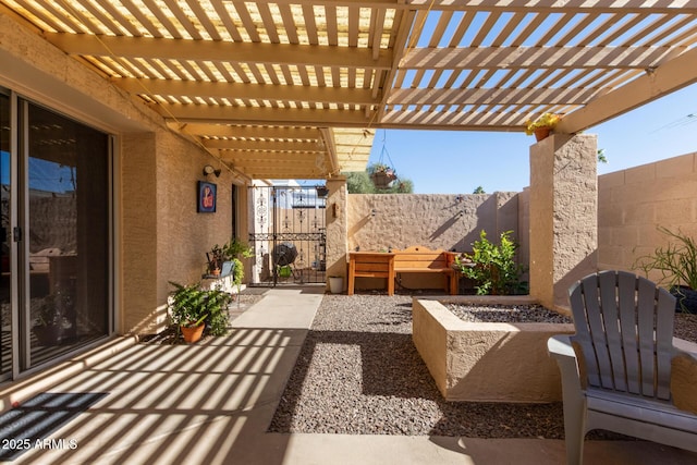 view of patio / terrace with a pergola