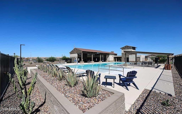 19320 N Diego Way, Maricopa, AZ 85138 - community pool featuring a pergola and a patio