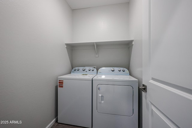 19320 N Diego Way, Maricopa, AZ 85138 - laundry room featuring washer and clothes dryer and baseboards