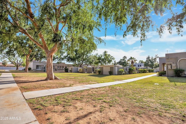 view of yard with a residential view