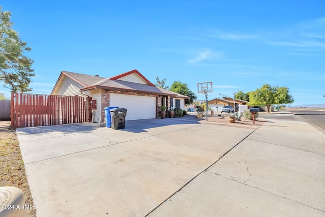 view of property exterior featuring a garage