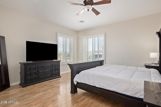 30124 N 174th St, Rio Verde, AZ 85263 - bedroom featuring light wood-style floors, baseboards, and ceiling fan