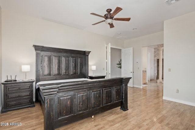 30124 N 174th St, Rio Verde, AZ 85263 - unfurnished bedroom featuring light wood-style floors, baseboards, and ceiling fan
