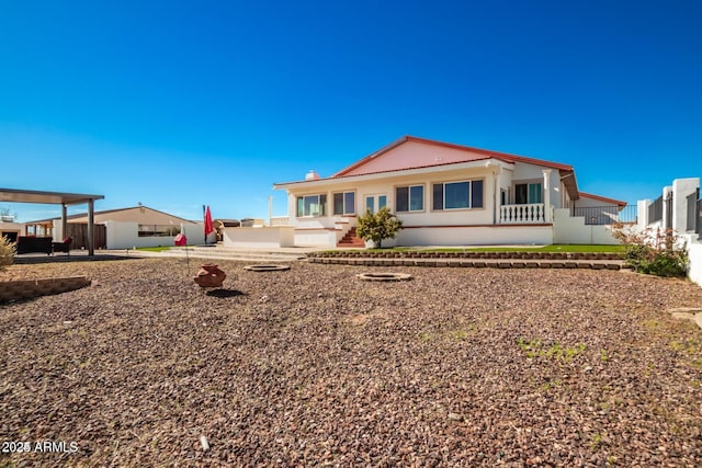30124 N 174th St, Rio Verde, AZ 85263 - view of front of house with fence and stucco siding
