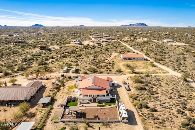 30124 N 174th St, Rio Verde, AZ 85263 - aerial view of sparsely populated area featuring a mountain backdrop and a desert landscape