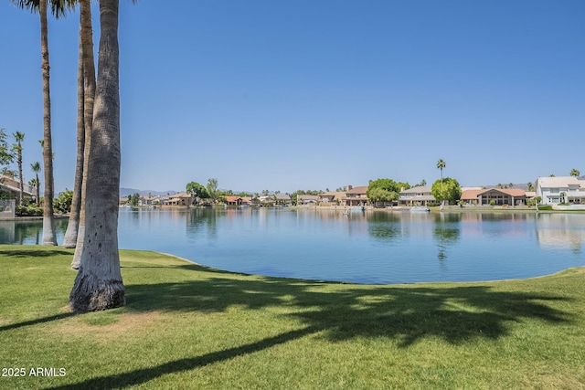 property view of water with a residential view