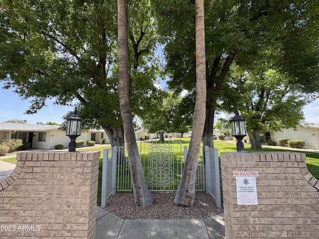 surrounding community with fence