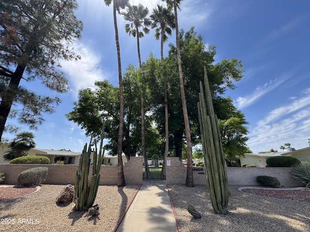view of front of property with a gate and fence private yard