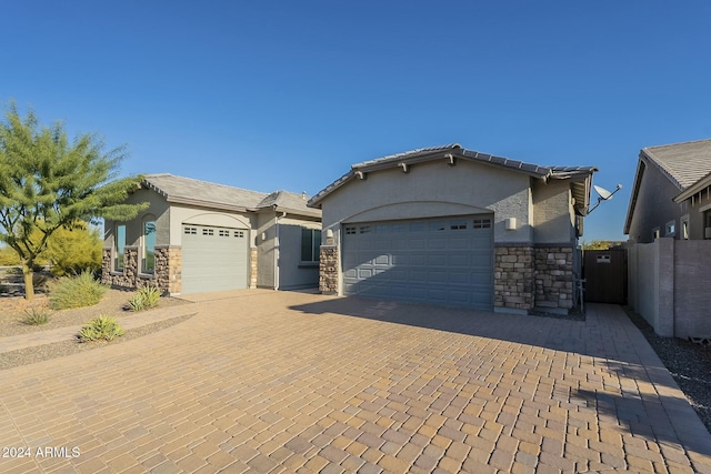 view of front of home featuring a garage