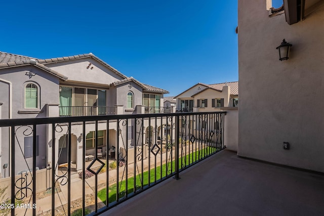 balcony with a residential view