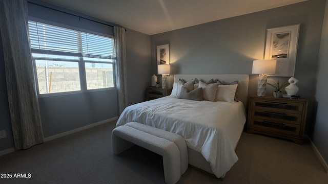 bedroom with carpet floors