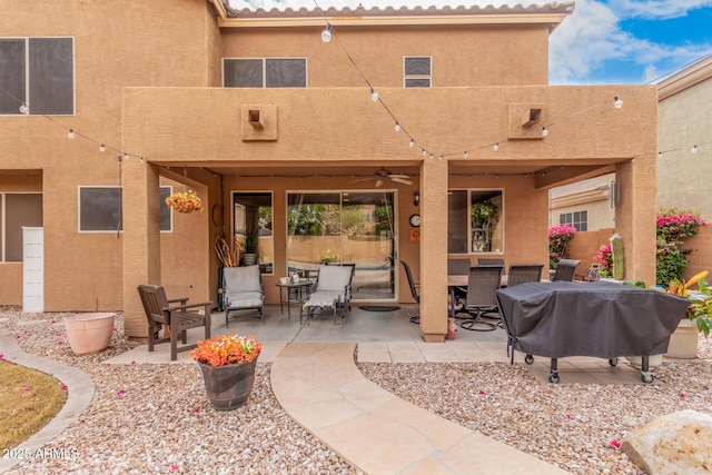 view of patio with area for grilling