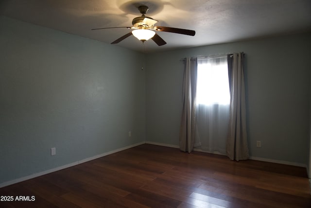 8334 N 55th Ave, Glendale, AZ 85302 - unfurnished room with hardwood / wood-style floors, ceiling fan, and baseboards