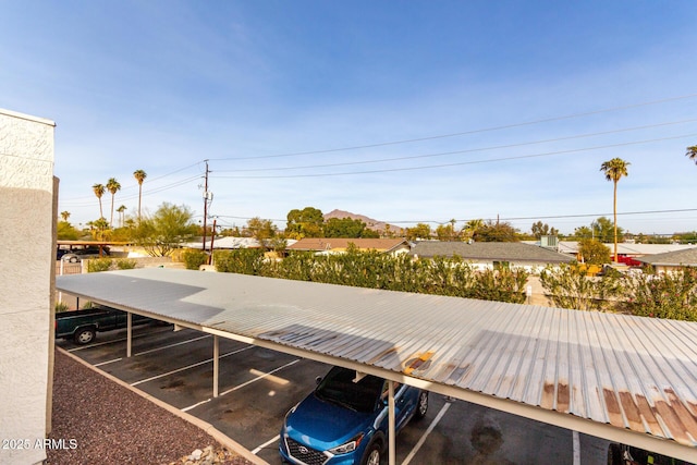 view of yard featuring a carport