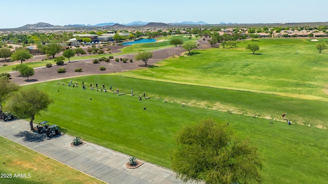 3655 N Astoria Dr, Florence, AZ 85132 - aerial perspective of suburban area featuring a local golf course and a water and mountain view