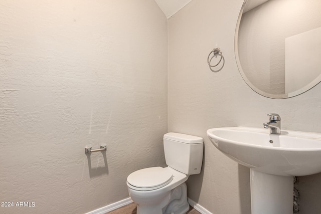 bathroom with sink and toilet