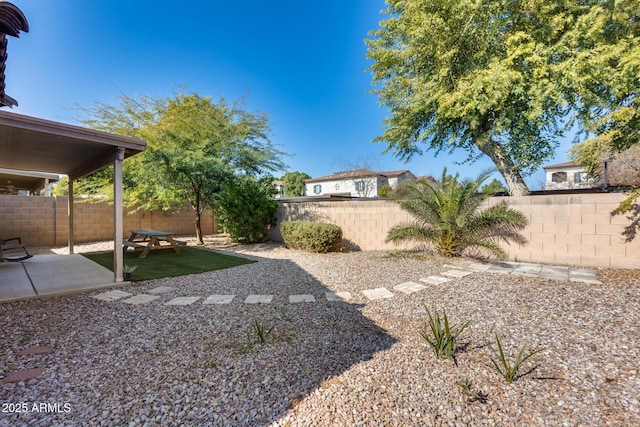 view of yard with a patio